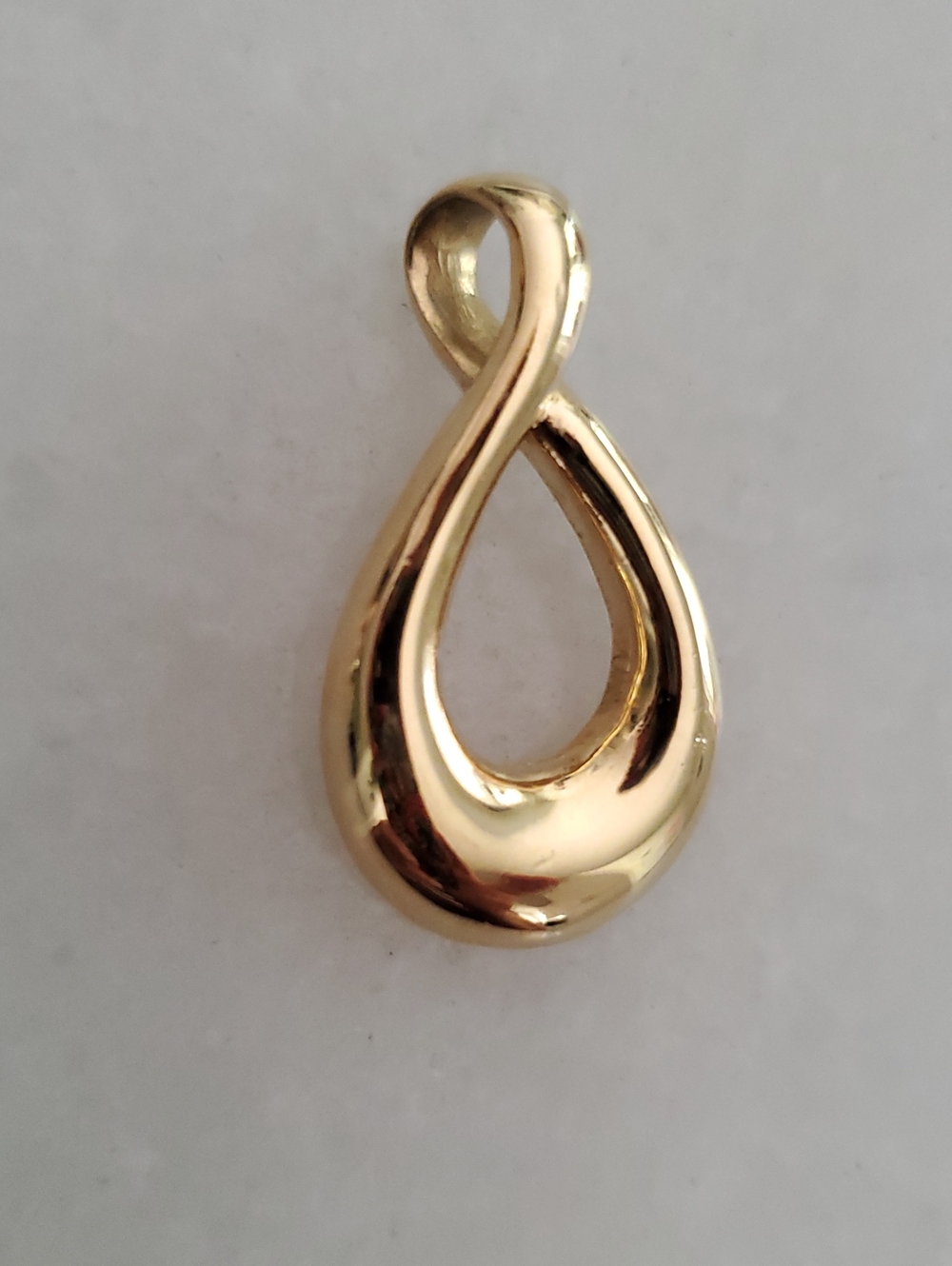 Lia Sophia Gold Teardrop Loop Pendant